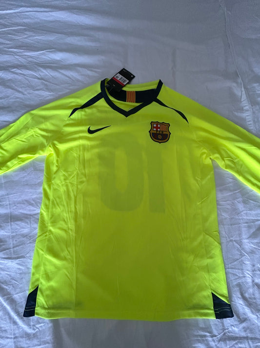 Barcelona away highlighter retro jersey